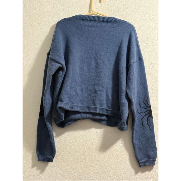 Japanese Anime Cartoon Print Loose O-Neck Pullover XL Vintage Casual Long- - Picture 3 of 4